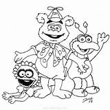 Muppet Gonzo Fozzie Rowlf Xcolorings sketch template