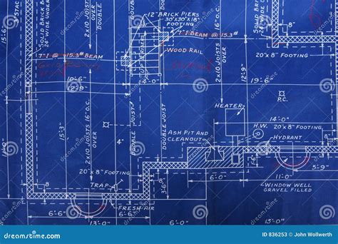 blueprint detail stock  image