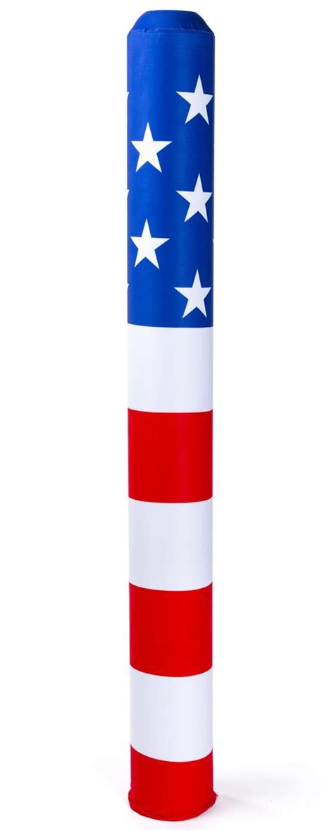 american flag decorative bollard sleeve polyester stretch wrap