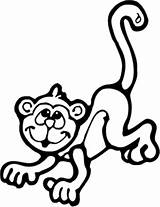 Monkey Coloring Clipart Pages Kids Clip Drawing Monkeys Cartoon Colour Book Outline Tail Wallpaper Cliparts Animals Gif Funny Print Library sketch template