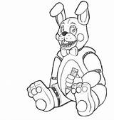 Bonnie Bunny Coloring Template sketch template