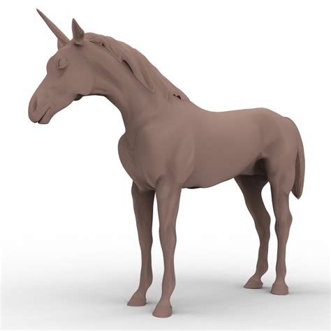 model mythical unicorn horn horse