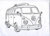 Vw Kombi Combi Bulli Zeichnung Kleurplaat Busje Sketch Zeichnungen Tekenen Camisetas Nápady Stencils Vanlife Surfista Camioneta Milhares Vetores Formatos Disponíveis sketch template