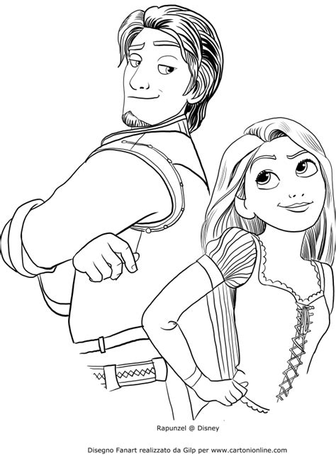 rapunzel  flynn ryder coloring pages coloring pages