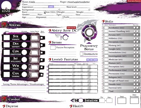mpmb s dandd 5e character tools fully automated dnd character sheets