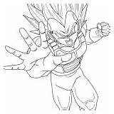 Coloring Pages Lineart Vegeta Majin Related Posts sketch template