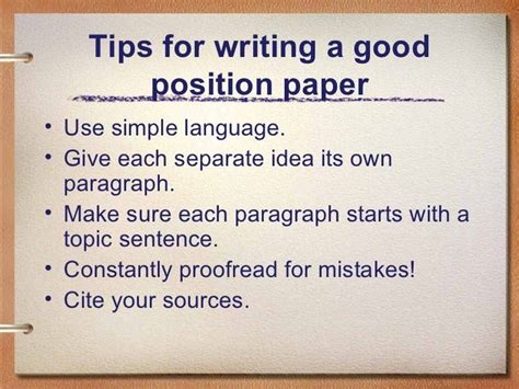 position paper essay   position paper examples  stand
