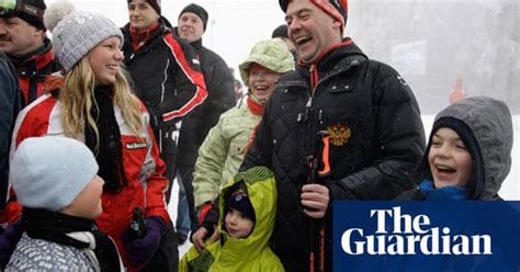Dmitry Medvedev And Vladimir Putin Go Skiing World News The Guardian