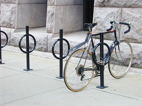 dero bike hitch post  ring style bicycle rack
