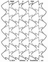 Tessellation Escher Tessellations Tessellating Tesselations Coloringhome Getdrawings sketch template