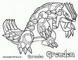 Groudon sketch template