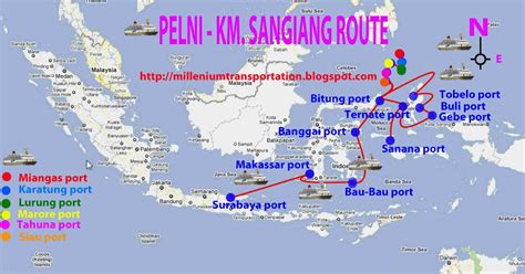 routes map pelni routes map sangiang ship