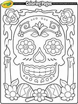 Muertos Crayola Colouring Calaveras Fiesta sketch template