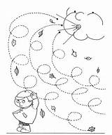 Windy Worksheet Coloring Fall Kids Pages Worksheets Autumn Preschool Weather Drawing Line Lines Trace Kindergarten Printable Wind Activities Curly Preschoolactivities sketch template