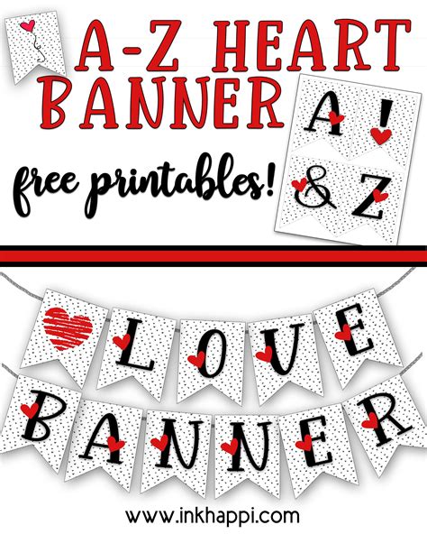 printable valentine banners design corral