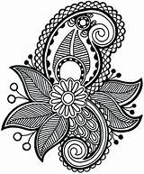 Coloring Henna Paisley Ornate Zentangle Doodles Zentangles Tangle 123rf sketch template
