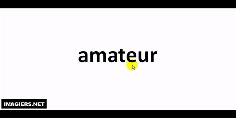 how to pronounce in french amateur youtube