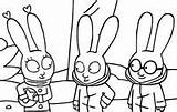 Simon Coloring Rabbit Pages Winter Coloriage sketch template