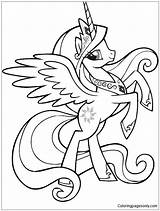 Pony Little Pages Christmas Coloring Color Online Print Kids Coloringpagesonly sketch template
