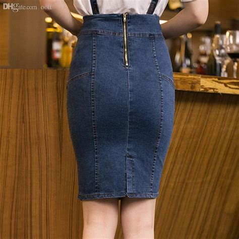 womens denim skirt knee length dress ala