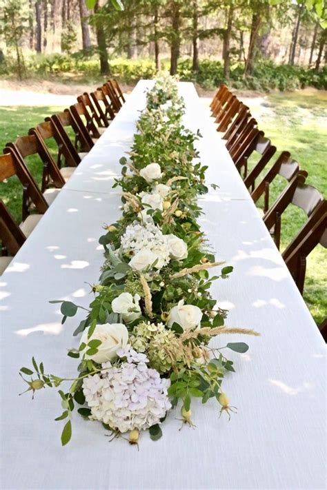 how to make a floral table runner centerpiece the farm