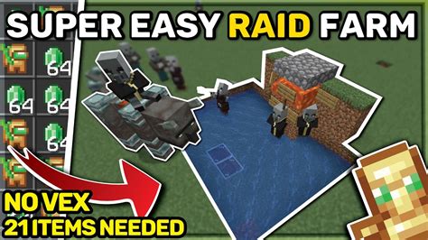 minecraft easy raid farm early game  youtube