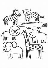 Safari Animals Indiaparenting Outline sketch template