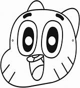 Gumball Mascar sketch template