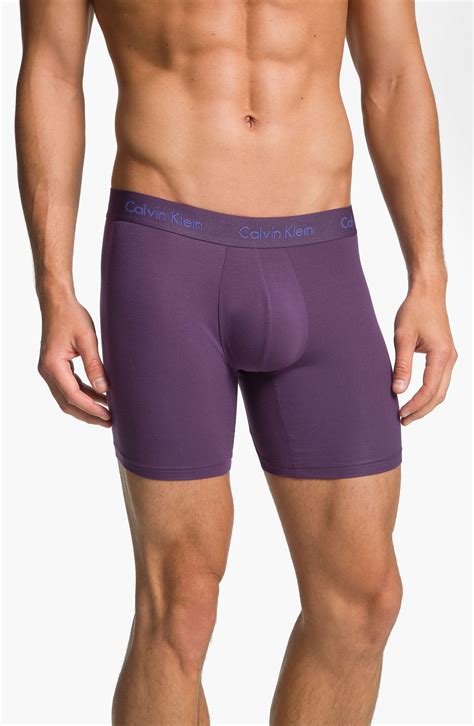 calvin klein micro modal boxer briefs in purple for men wicked purple