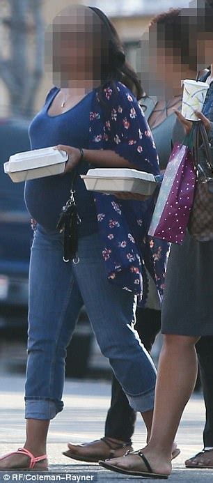kim kardashian s pregnant surrogate steps out for lunch daily mail online