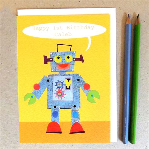 Personalised Bubble Robot Card By Kali Stileman Publishing
