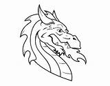 Dragon Head European Coloring Coloringcrew sketch template