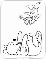 Pooh Coloring Winnie Piglet Pages Friends Drawing Disney Colouring Disneyclips Playing Tigger sketch template