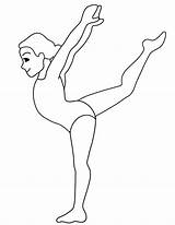 Gymnastics Coloring Pages Printable Kids sketch template