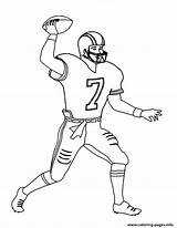 Coloring Player Football Pages Cool Printable sketch template