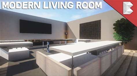 minecraft modern living room tutorial interior design series ep youtube