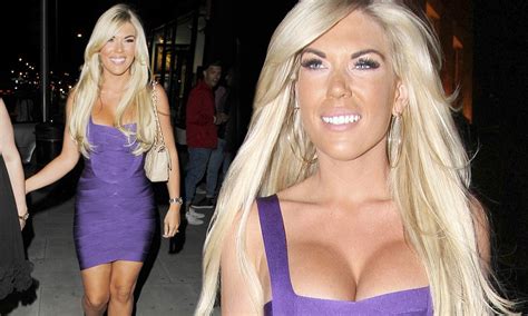 Frankie Essex Shows Off Her Surgically Enhanced Curves In Tight Purple