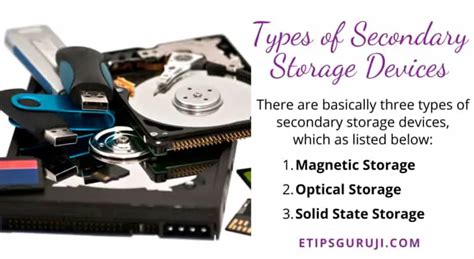 secondary storage device introduction  types  etipsgurujicom