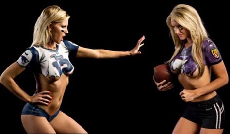 Football Patriots Ravens Girls Body Paint Guru S Man