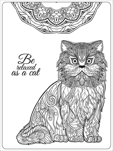 cat coloring pages  adults  getdrawings