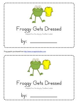 froggy  dressed activities teaching resources tpt