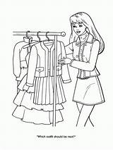 Coloring Barbie Pages Fashion Clipart Library Printable sketch template
