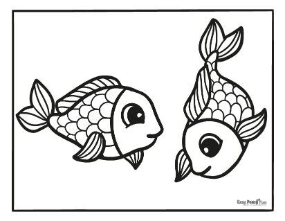 fish coloring pages  printable sheets  thi hsg