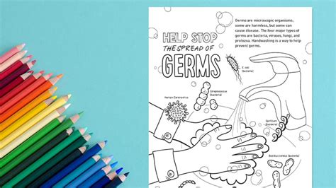 germ coloring pages  cute  fun germ education