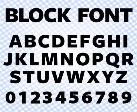 block font svg simple font svg stencil font svg block font svg etsy