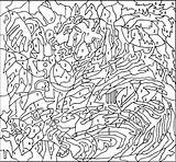 Number Color Coloring Pages Advanced Adults Numbers Colour Library Clipart sketch template