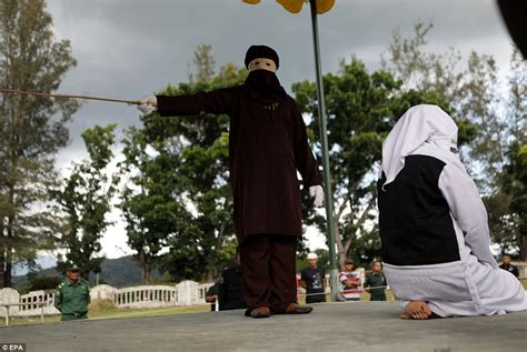 indonesian woman brutally caned for adultery daily mail online