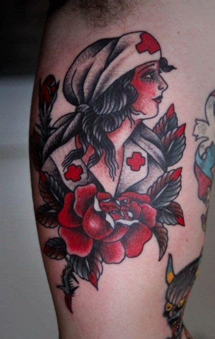 Nurse Tattoo Love The Black White And Red Nurse Tattoo