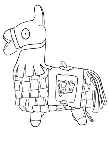 fortnite llama coloring page   cute coloring pages coloring