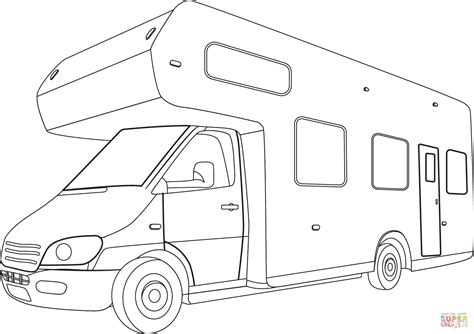 camper coloring page  printable coloring pages